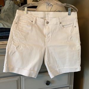 Loft Modern white denim shorts